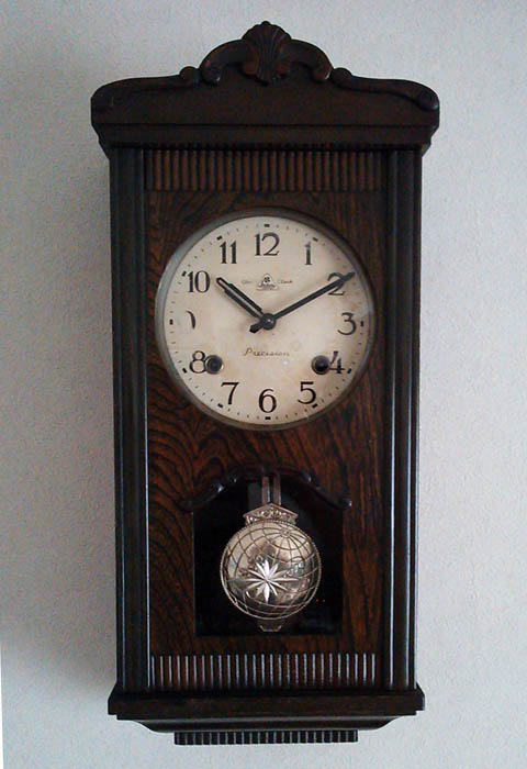 品質のいい 〈完動・美品〉栄商会CLOVER 宮型ゼンマイ振り子時計 CLOCK 